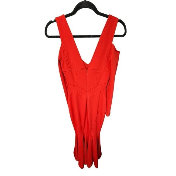 NWT Zac Posen Red Mermaid Gown Vogue Runway Dress Off Shoulder sz S (4-6) - Picture 6 of 16